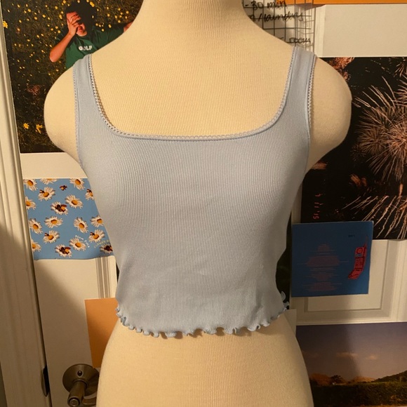 Solid blue and white tank - Picture 1 of 4